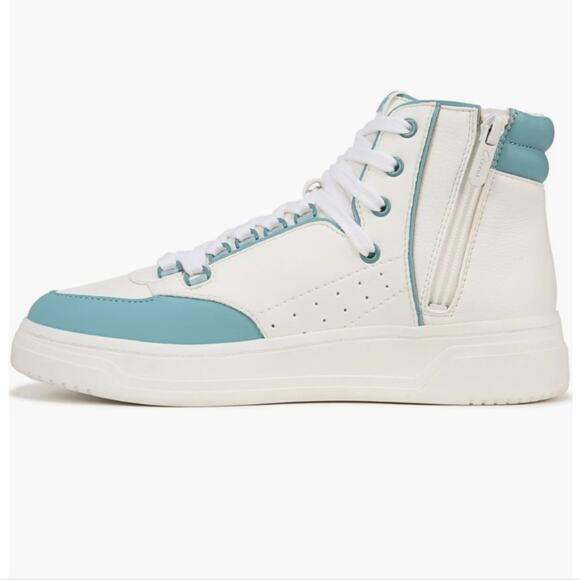 Sam Edelman Irving High Top Platform Sneaker White and Blue High-Top Sneakers - Picture 2 of 10